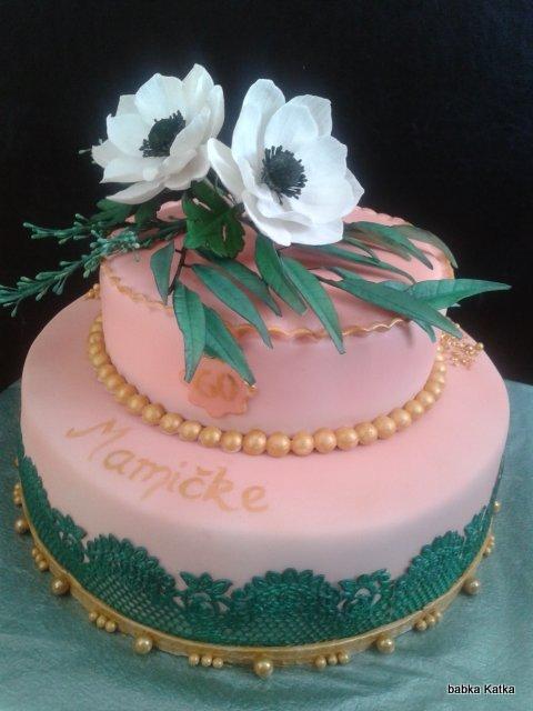 Narodeninová s anemonkami, torta, Narodeninové torty Narodeninová s anemonkami, torta, Narodeninové torty, babka Katka, 1