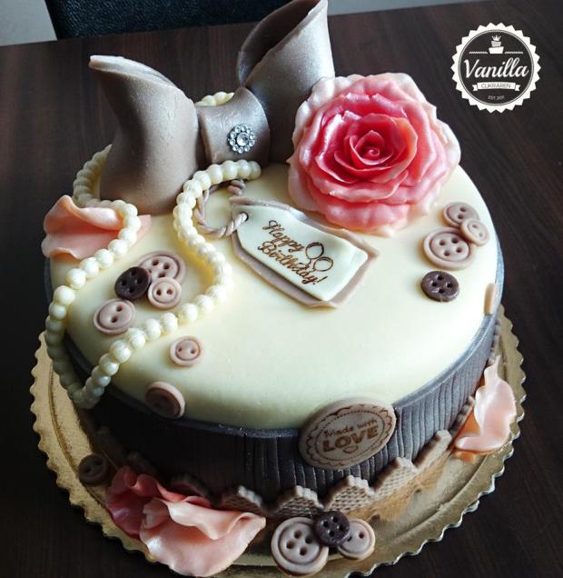 Vintage, torta, Narodeninové torty Vintage, torta, Narodeninové torty, vanillaci, 1