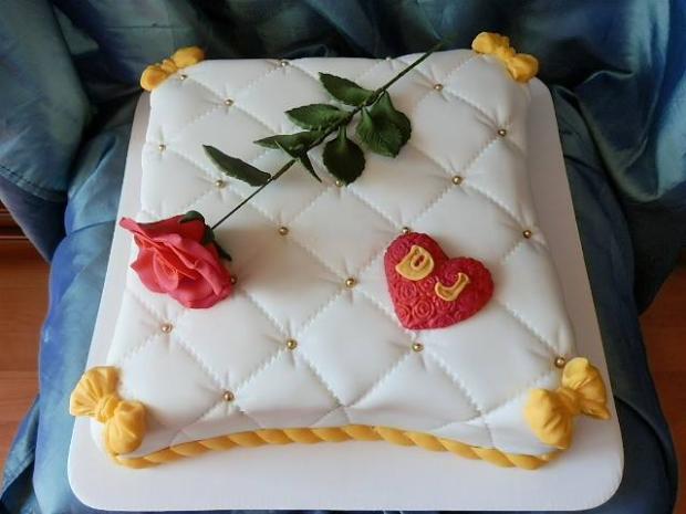 Svadobný vankúš, torta, Svadobné torty, Ildi B., 1