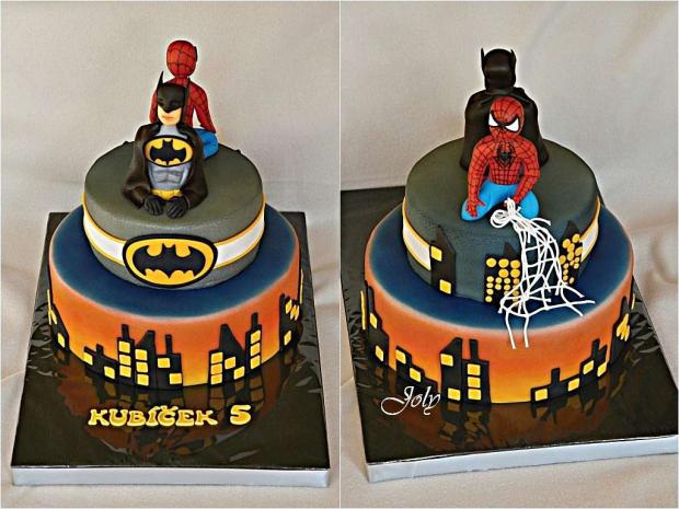 Batman, Spiderman, torta, Narodeninové torty Batman, Spiderman, torta, Narodeninové torty, joly, 1