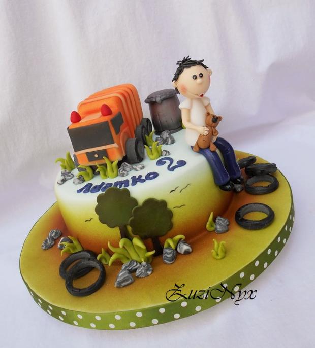 ..pre chlapčeka čo zbožňuje smetiarske auto.., torta, Torty autíčka, vláčiky, ZuziNyx, 1