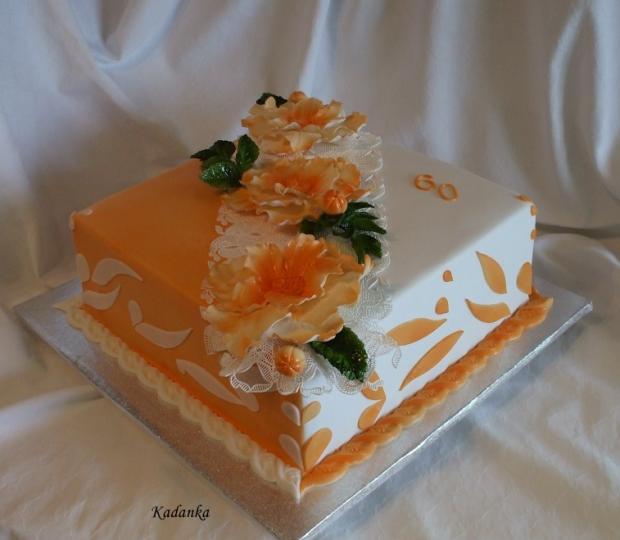 K výročiu v broskyňovom, torta, Narodeninové torty, Kadanka, 1