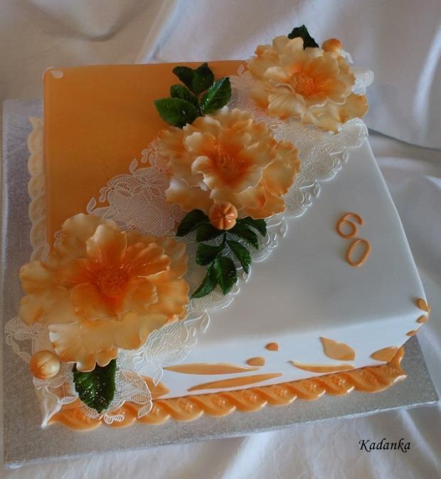 K výročiu v broskyňovom, torta, Narodeninové torty, Kadanka, 2