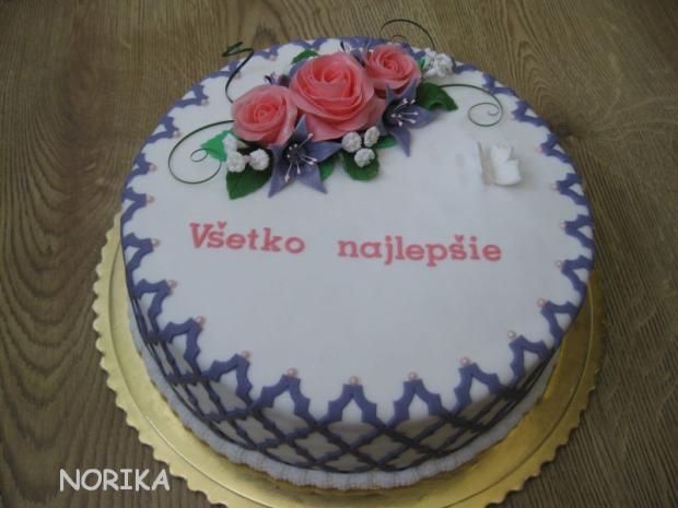 Na 40. fialovo-ružove, torta, Narodeninové torty, norika, 1