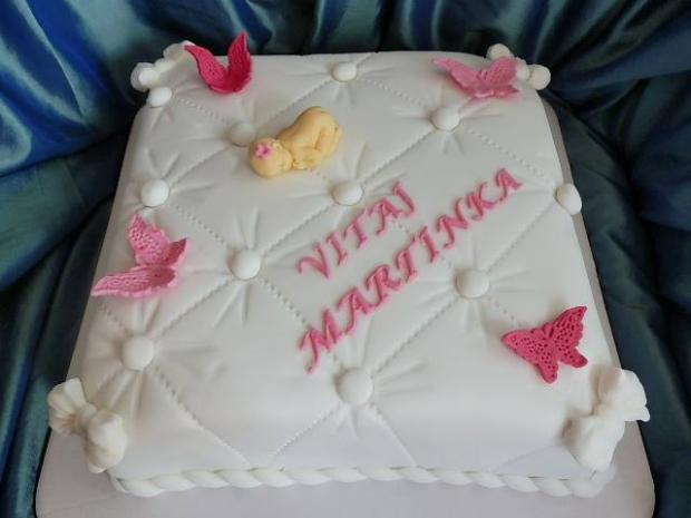Krstinový vankúšik, torta, Torty na krstiny, Ildi B., 1
