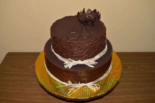 s čokoládovým kvetom, torta, Čokoládové torty, Adrika1, 1