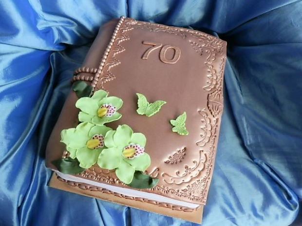 Kniha s orchideami, torta, Narodeninové torty, Ildi B., 1