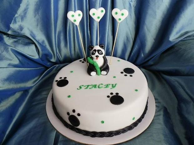 Panda na torte, torta, Torty so zvieratkami, Ildi B., 1