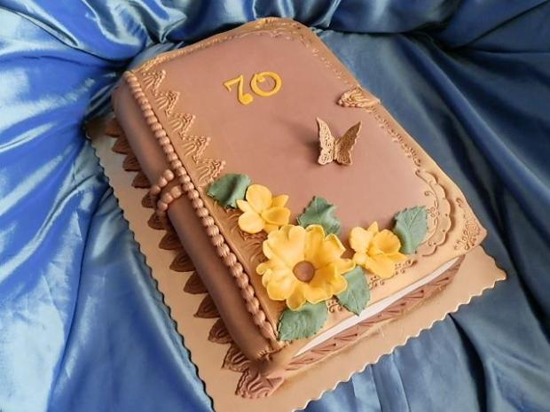 Kniha na 70-tku, torta, Narodeninové torty, Ildi B., 1