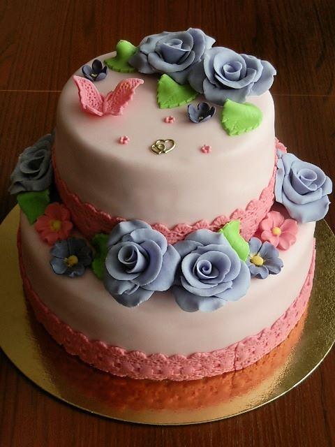 Farebná torta, torta, Svadobné torty, Ildi B., 1