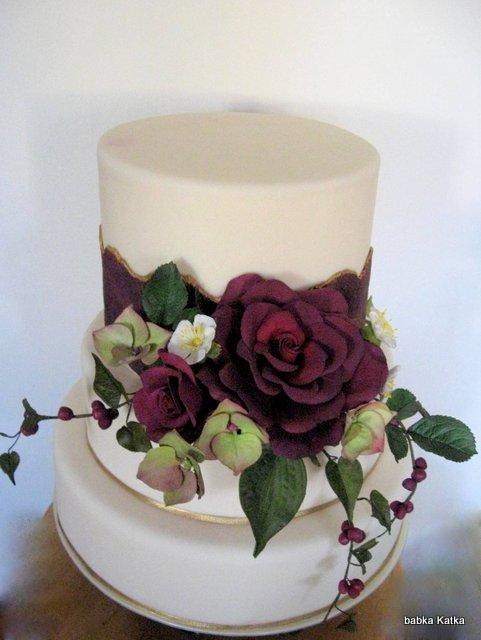 Kvetinová, torta, Svadobné torty Kvetinová, torta, Svadobné torty, babka Katka, 3
