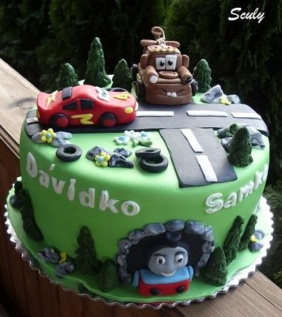 autíčka, torta, Torty autíčka, vláčiky autíčka, torta, Torty autíčka, vláčiky, Sculy, 1