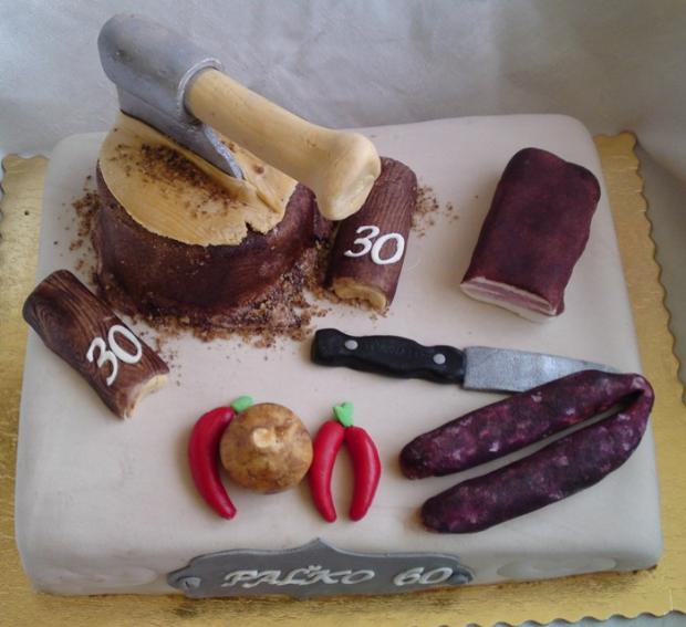 So zabíjačkovými dobrotami..., torta, Narodeninové torty So zabíjačkovými dobrotami..., torta, Narodeninové torty, Mariolka, 1