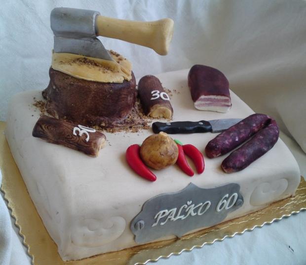 So zabíjačkovými dobrotami..., torta, Narodeninové torty So zabíjačkovými dobrotami..., torta, Narodeninové torty, Mariolka, 2