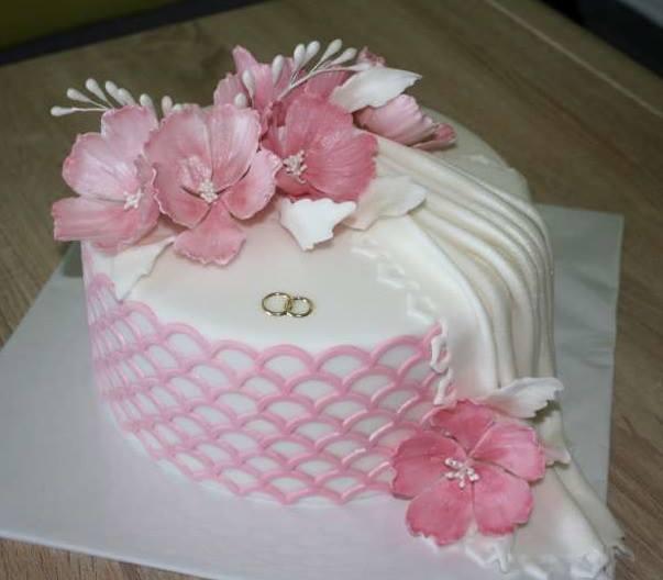 Svadobná v bielo rúžovom, torta, Svadobné torty Svadobná v bielo rúžovom, torta, Svadobné torty, stanula, 1