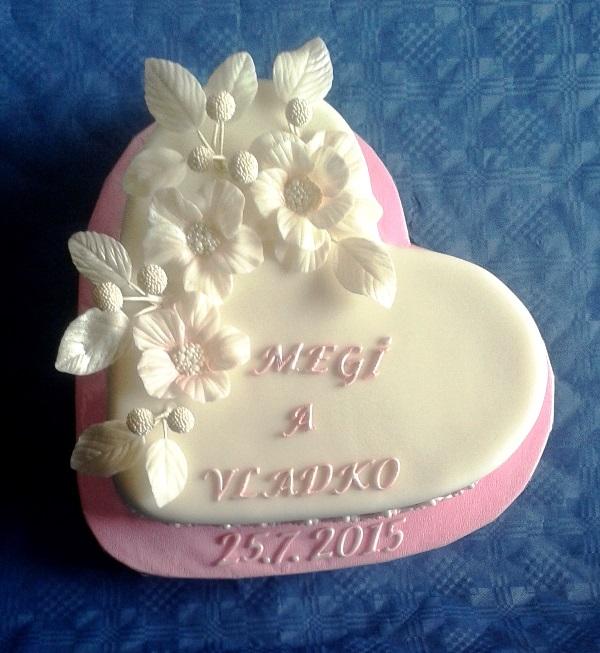 Svadobné srdce, torta, Svadobné torty, katkat75, 1
