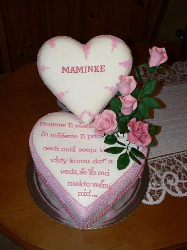 srdiečko pre maminku, torta, Narodeninové torty, martamka, 1