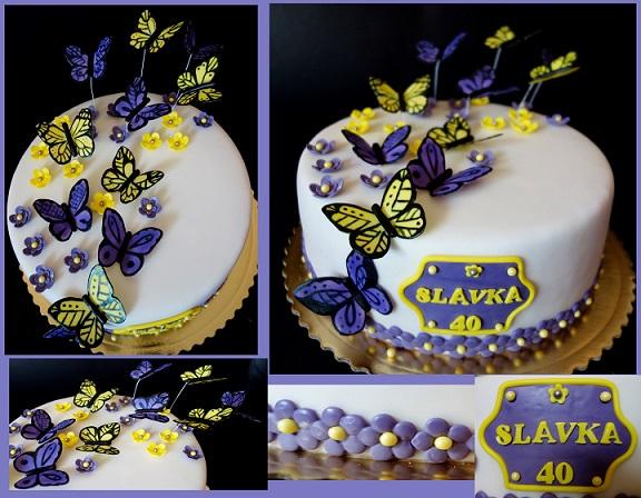 na želanie s motýlikami, torta, Narodeninové torty na želanie s motýlikami, torta, Narodeninové torty, KSlavka, 2