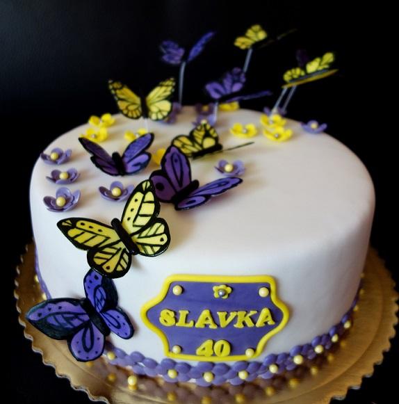 na želanie s motýlikami, torta, Narodeninové torty na želanie s motýlikami, torta, Narodeninové torty, KSlavka, 1