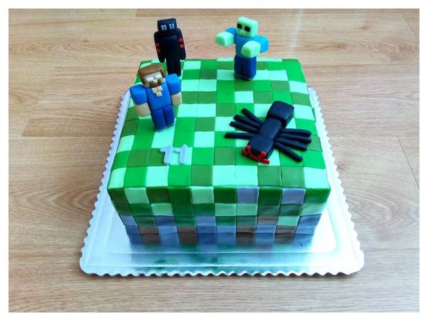 Torta hra Minecraft, torta, Narodeninové torty, dakota14, 1