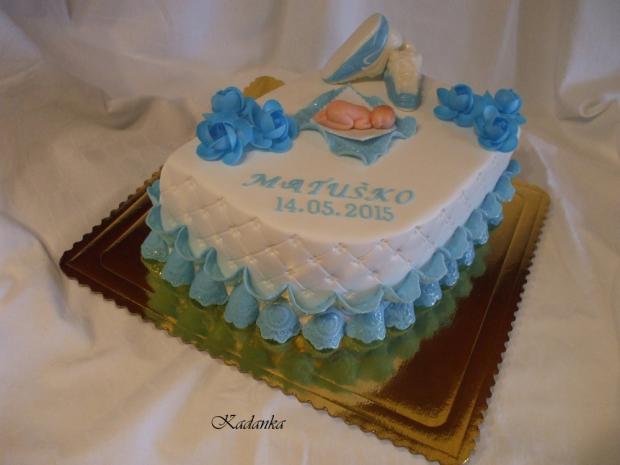 Na krstiny v bledomodrom, torta, Torty na krstiny Na krstiny v bledomodrom, torta, Torty na krstiny, Kadanka, 2