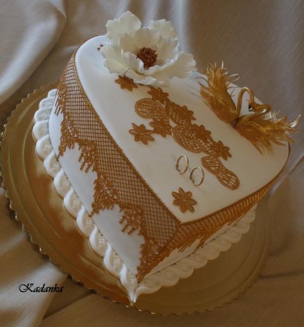 svadobné srdce, torta, Svadobné torty svadobné srdce, torta, Svadobné torty, Kadanka, 1