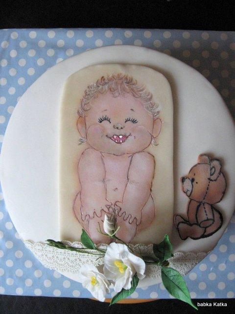 Krstinová, torta, Torty na krstiny Krstinová, torta, Torty na krstiny, babka Katka, 1