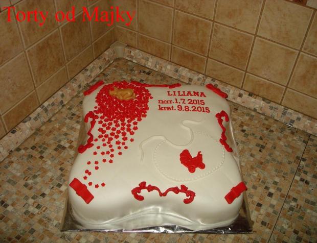 do červena, torta, Torty na krstiny, drobecek, 1