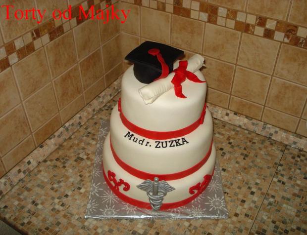 šikovnej pani pediatričke :), torta, Torty - škola, stužková, drobecek, 1