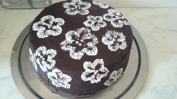 Čokoládová s maľovanými kvietkami, torta, Narodeninové torty Čokoládová s maľovanými kvietkami, torta, Narodeninové torty, veronika.golecka, 1