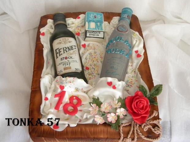 Fernet - vodkla k narodeninim, torta, Narodeninové torty Fernet - vodkla k narodeninim, torta, Narodeninové torty, Tonka 57, 1