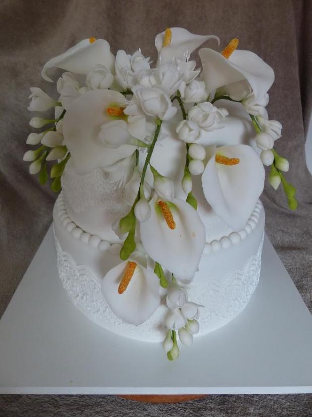 svadobná s fréziami, torta, Svadobné torty svadobná s fréziami, torta, Svadobné torty, Anna Š., 1