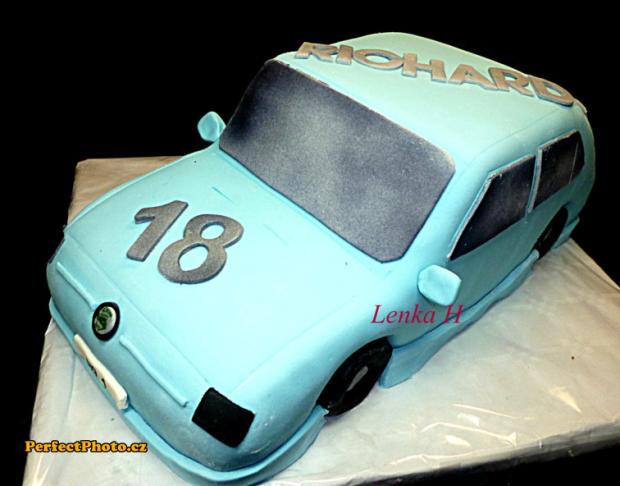 tuningovaná felícia podľa obrázka, torta, Narodeninové torty, Ladu-lienka, 1