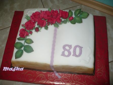 kniha s ružami, torta, Narodeninové torty, xara226, 1