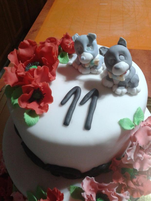 vlčie maky a psíky, torta, Torty so zvieratkami vlčie maky a psíky, torta, Torty so zvieratkami, Lilien Maxova, 1