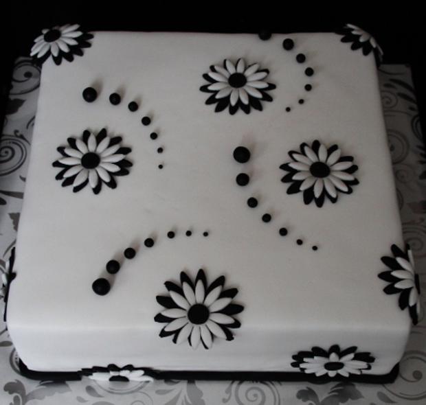 Bielo-cierna stvorcova, torta, Narodeninové torty Bielo-cierna stvorcova, torta, Narodeninové torty, Spagi, 1