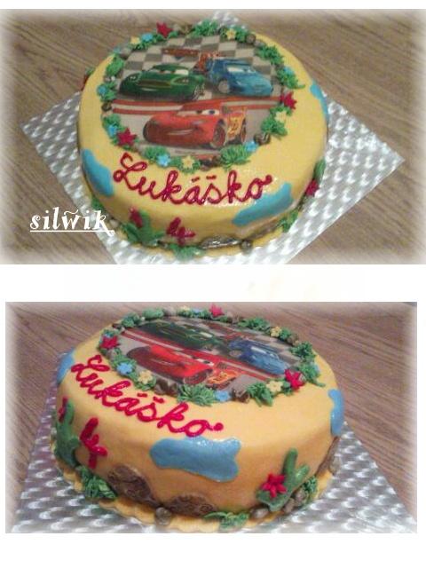 MC Queen Cars, torta, Torty autíčka, vláčiky, silwik, 1