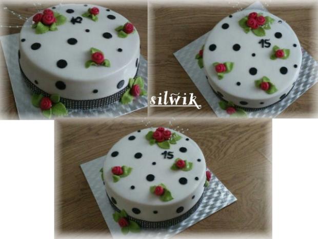 A znovu nežné bodočky k "15", torta, Narodeninové torty, silwik, 1