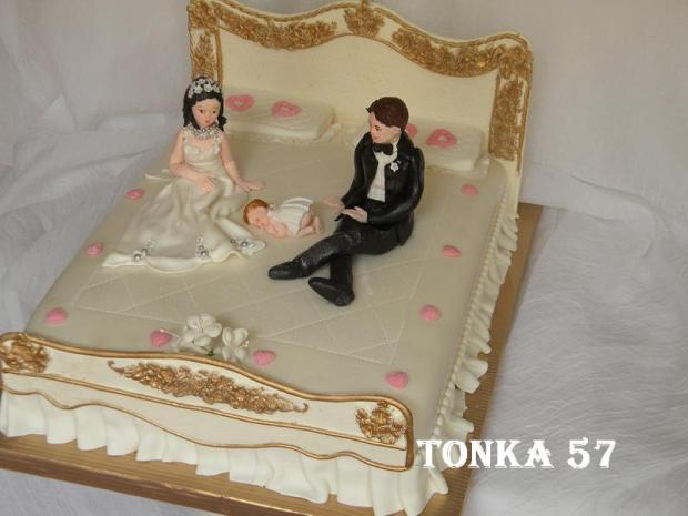 svadobná posteľ, torta, Svadobné torty svadobná posteľ, torta, Svadobné torty, Tonka 57, 1