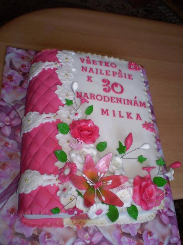 kniha na 30 pre ženu, torta, Narodeninové torty, Helena Eglyova, 1