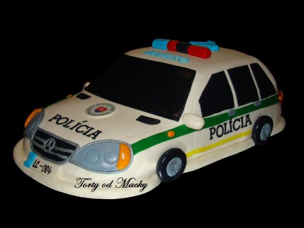 Policajné auto, torta, Torty autíčka, vláčiky, Macka Stančíková, 1