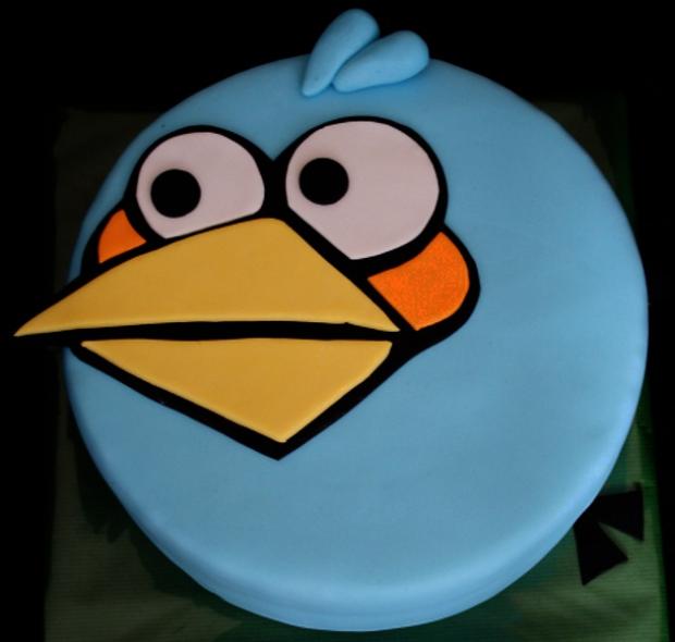 Modry Angry bird, torta, Rozprávkové torty, Spagi, 1