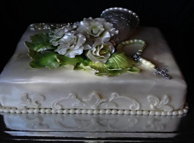 Na 1. sv. prijímanie....v zelenom, torta, Torty na cirkevné sviatky, BobasiQ, 2