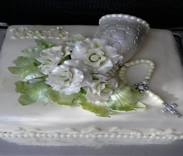 Na 1. sv. prijímanie....v zelenom, torta, Torty na cirkevné sviatky, BobasiQ, 1