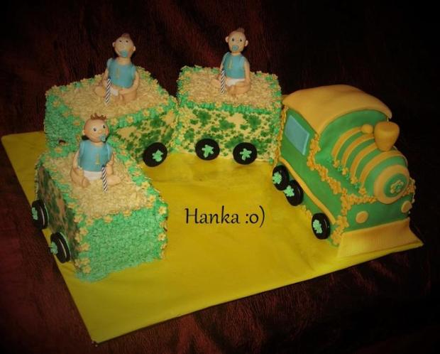 Vláčik pre trojičky, torta, Torty autíčka, vláčiky, selinnka, 1