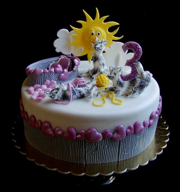 3 mačičky na 3 roky, torta, Torty so zvieratkami 3 mačičky na 3 roky, torta, Torty so zvieratkami, babina 555, 1