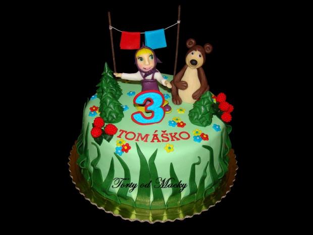 Máša a medveď, torta, Rozprávkové torty, Macka Stančíková, 1