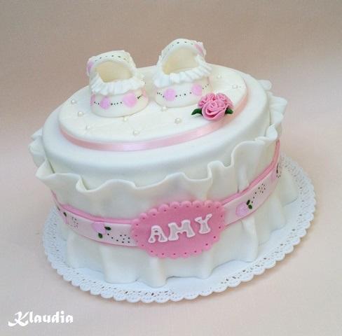 romantická krstinová, torta, Torty na krstiny romantická krstinová, torta, Torty na krstiny, TORTY Klaudia, 1