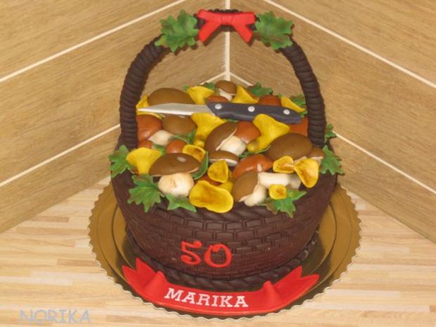 Košik s hubami, torta, Narodeninové torty Košik s hubami, torta, Narodeninové torty, norika, 1