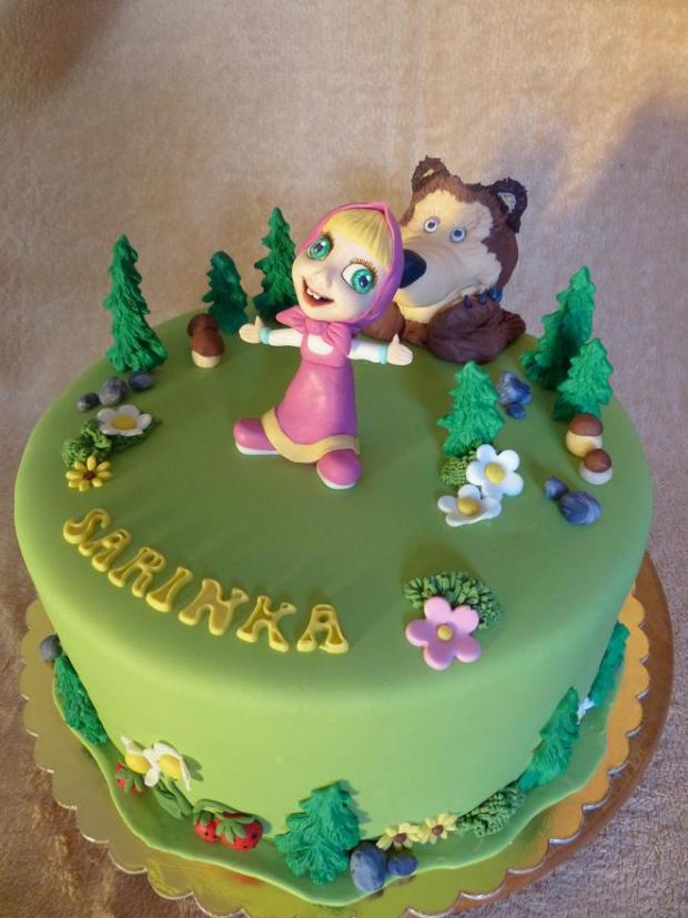 Máša a medveď, torta, Rozprávkové torty Máša a medveď, torta, Rozprávkové torty, Anna Š., 1